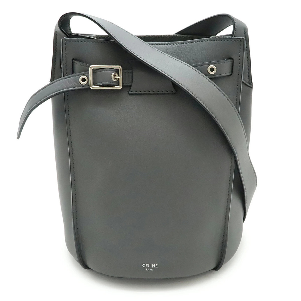 Celine Big Bag Bucket Shoulder Bucket shaped Calf Leather Gray